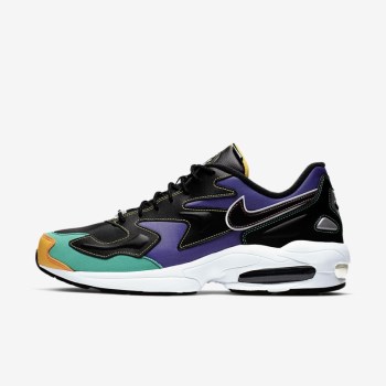 Nike Air Max2 Light Premium - Férfi Utcai Cipő - Fekete/Zöld/Lila/Piros